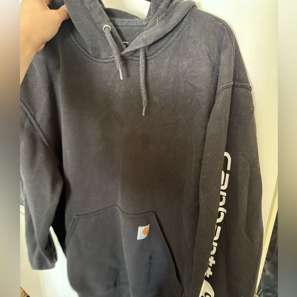 Carhartt Black Sweatshirt Hoodie with Drawstring